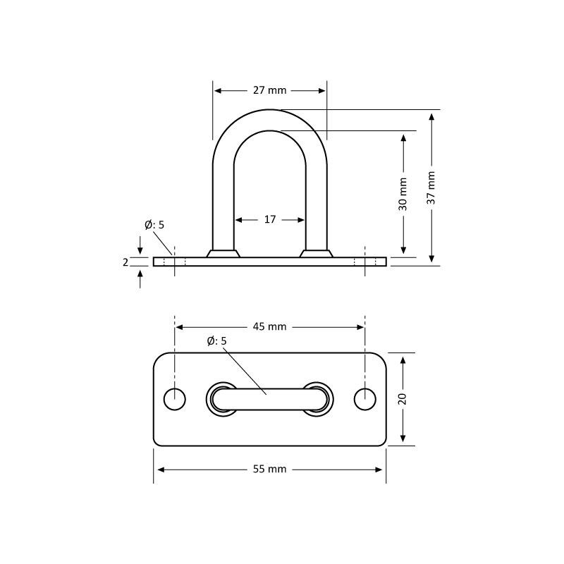 30 mm Kare Flanşlı Kapak Köprüsü - 250 Adet / paket